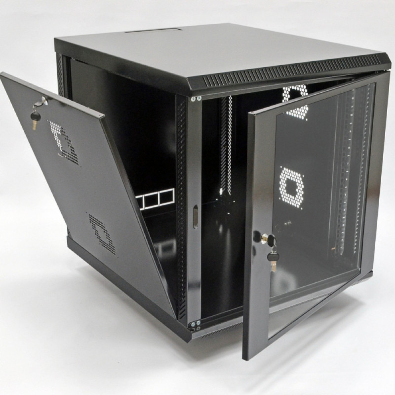 Шафа серверна CMS 12U 600 х 700 х 640 UA-MGSWA127B для мережевого обладнання-