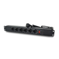 Комплект: Шкаф серверный SteelNet 7U 600 x 400 серый + Блок розеток 1U 19" на 6 розеток с выключателем + Организатор кабеля перфорированный с крышкой 19" + Полка консольная CMS UA-SHC300G