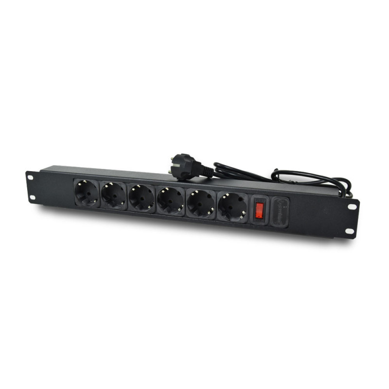 Комплект: Шкаф серверный SteelNet 7U 600 x 400 серый + Блок розеток 1U 19" на 6 розеток с выключателем + Организатор кабеля перфорированный с крышкой 19" + Полка консольная CMS UA-SHC300G