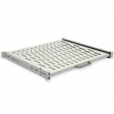 Полка выдвижная 19" CMS UA-SHSL-400G 1U 400 мм, серая