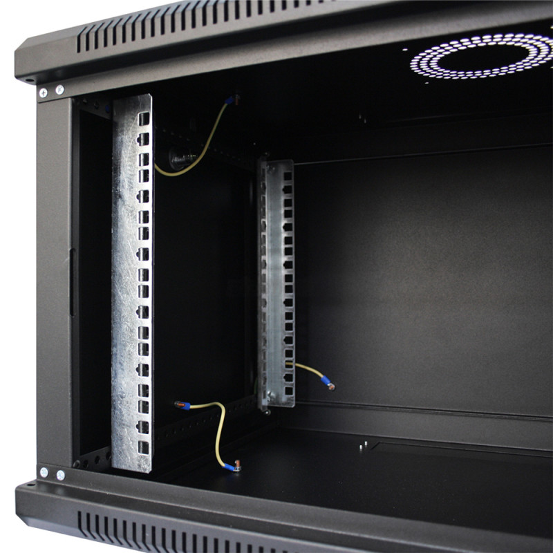 Шкаф серверный SteelNet 7U 600 x 400 для сетевого оборудования (стекло, черный)