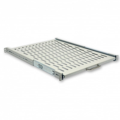 Полка выдвижная 19" CMS UA-SHSL-600G 1U 600 мм, серая