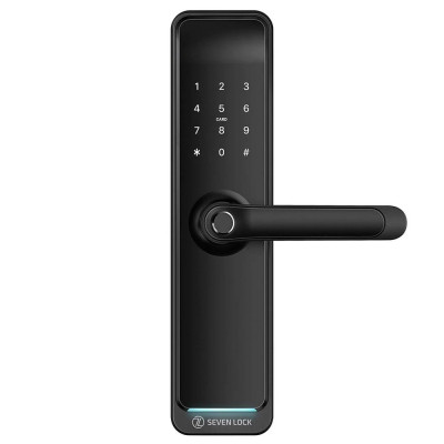 Умный дверной биометрический замок SEVEN LOCK SL-7767BFW (врезная часть 7068)