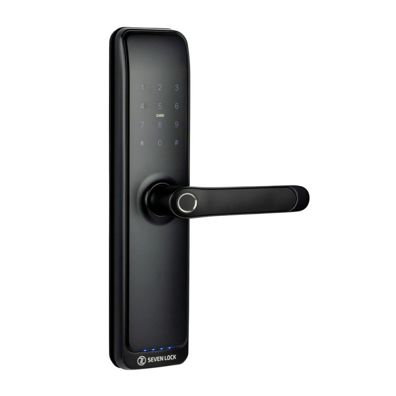Умный дверной биометрический замок SEVEN LOCK SL-7767BFW (врезная часть 7068)