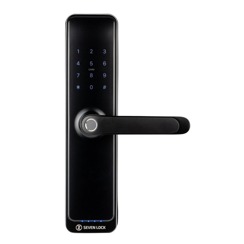 Умный дверной биометрический замок SEVEN LOCK SL-7767BFW (врезная часть 7068)