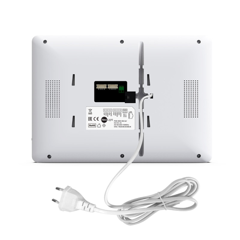 Комплект Neolight MEZZO Hybrid IP KIT Graphite: гибридный видеодомофон 10.1" с Wi-Fi, 2 Мп видеопанель и PoE адаптер для панели вызова