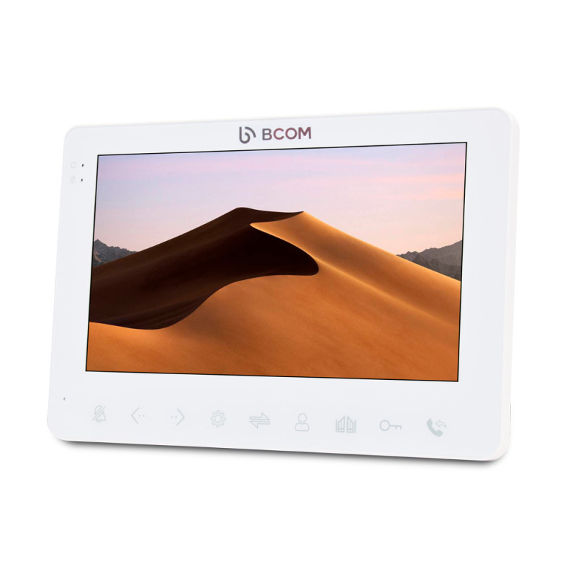 Комплект відеодомофону BCOM BD-780FHD White Kit: відеодомофон 7" і відеопанель-