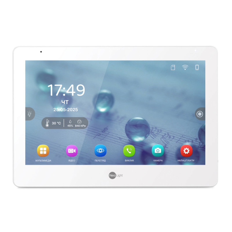 Комплект Neolight MEZZO Hybrid HD KIT SilverP: гибридный видеодомофон 10.1" с Wi-Fi и 2 Мп видеопанель