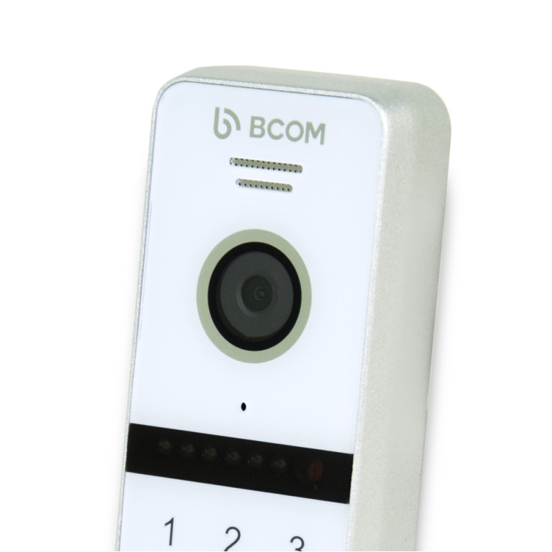 Відеопанель BCOM BT-400FHD-AC White з вбудованою клавіатурою і зчитувачем Mifare-