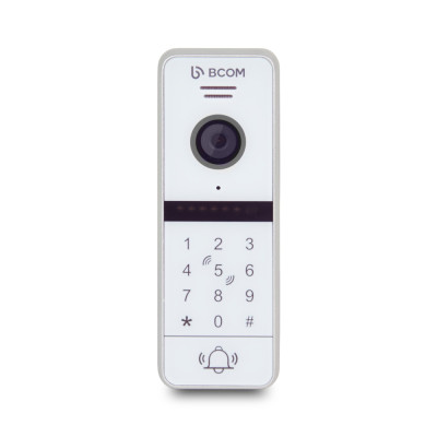 Відеопанель BCOM BT-400FHD-AC White з вбудованою клавіатурою і зчитувачем Mifare